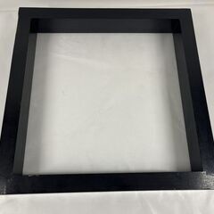 茶道具 木製 炉縁 黒 幅42.5cm×奥行42.5cm×高さ6cm の画像