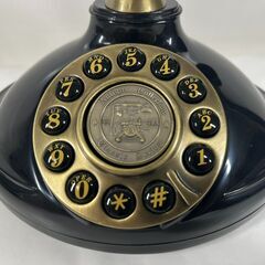未使用 アックスヤマザキ アンティーク調電話機 AT-1920 黒電話の画像