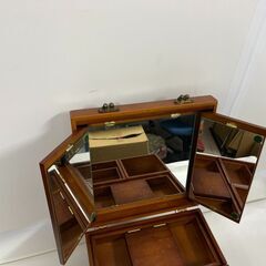 木製 メイクボックス 大容量 幅30cm×奥行30cm×高さ30cmの画像