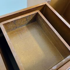 木製 メイクボックス 大容量 幅30cm×奥行30cm×高さ30cmの画像