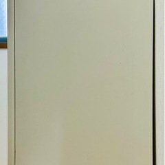 木製 扉付き 書庫 キャビネット  3段 高さ 111cm x 幅 81cm x 奥行き 36.5cm   オフィス リモート(ホワイト)の画像