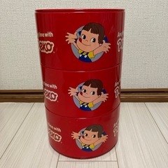 不二家ペコちゃん3段缶超レア　現状品/usedひ品の画像
