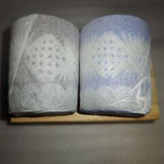 桐箱入りオールドグラス青赤２個セット　（長期保管品）新品の画像