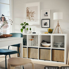 【本日引き取り希望】IKEA KALLAX カラックス シェルフユニット, ホワイト, 77x147 cmの画像
