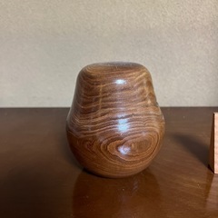 ■達磨 だるま 置物 2点 幸運 延寿 木製 木彫 越中井波 民芸品■サ33の画像