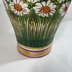 イタリア 花柄 花瓶 花器 おしゃれ インテリア オブジェ 幅25cm×奥行23cm×高さ35cm の画像