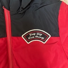 美品　冬物　べべ　ダウンコート　SLAP SLIP フード取り外し可能　110サイズの画像