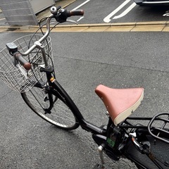 YAMAHA PAS 電動アシスト自転車 黒 前バスケット付きの画像