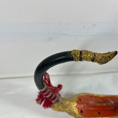 サウンガウ 台座付き 置物 ミャンマー 民族楽器 インテリア オブジェ 幅20cm×高さ20cm×奥行6cmの画像