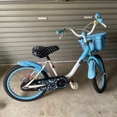 【18インチ】水色✖︎黒　子供用自転車
の画像