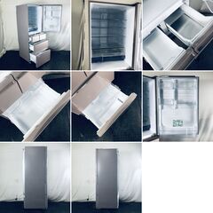 ID:rd24586 【自社配送エリア内限定】三菱 MITSUBISHI 冷蔵庫 ファミリー 中古 2016年製 5ドア 455L クリスタルロゼ ファン式 右開き MR-B46A-P  【リユース品：状態A】【送料無料】【設置費用無料】の画像