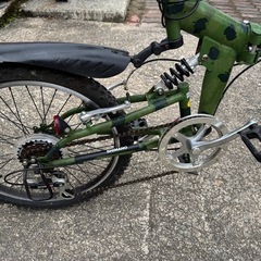 折りたたみ自転車 20インチ MTB シマノ 社製 6段 ギア フルサスペンション の画像