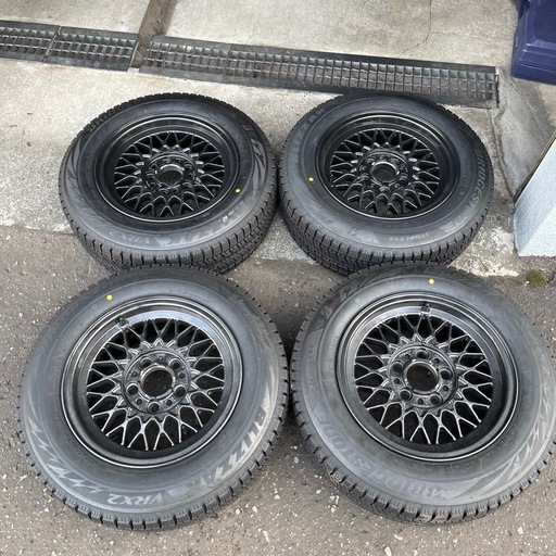 【冬タイヤ新品未使用品】24年製ブリヂストン BLIZZAKVRX 2 × BMW純正ホイール 15インチ