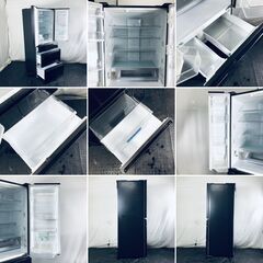 ID:rd24584 【自社配送エリア内限定】パナソニック Panasonic 冷蔵庫 ファミリー 中古 2018年製 6ドア 500L マチュアダークブラウン ファン式 観音開き NR-F504HPX-T  【リユース品：状態C】【送料無料】【設置費用無料】の画像