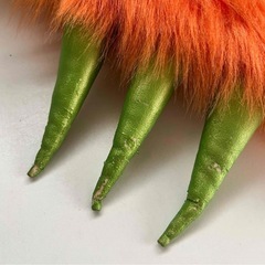 難有り　オレンジ色のモフモフマフラー の画像