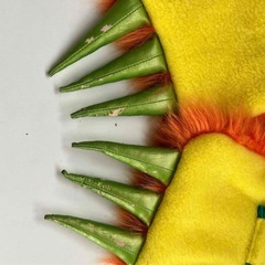 難有り　オレンジ色のモフモフマフラー の画像