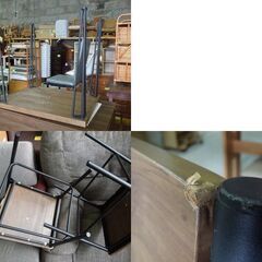 2人掛けダイニングセット テーブル 椅子2脚 コンパクト ダークブラウン 軽量 札幌市東区 新道東店の画像