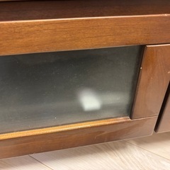 木製コーナーテレビ台の画像