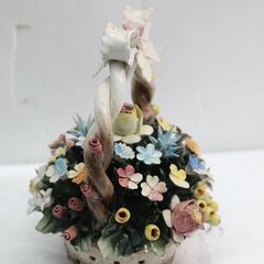 ◆ カポディモンテ焼きの陶花（フラワーバスケット）　　#32172　◆の画像