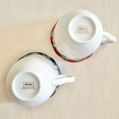 【ネット決済・配送】 KENZO ペアカップ　カップアンドソーサー　コーヒーカップ　ティーカップ　ケンゾー　ケンゾウ　2客セット　2人　2個　未使用　美品　箱入り PARIS 匿名配送の画像