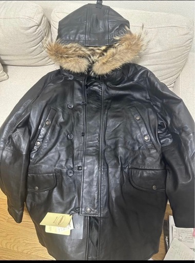 羊革フード付きジャケット 4L 新品未使用