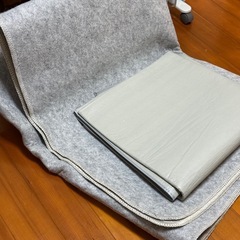 【美品】ホットカーペット 洗えるカバー付 正方形 動作確認済 NEOT コントローラー 箱付 ループ織り 暖房面積切換 ダニ退治 こたつ対応 コードフリーターン 温度調節 冬支度 暖房器具 リビング 寝室 省エネ 引取歓迎の画像