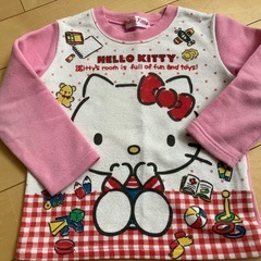 （取引中）長袖　パジャマ　110㎝　上下セット　あったか　kitty キティちゃん　寝巻きの画像