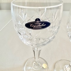 【ネット決済・配送】ボヘミアクリスタル　ペアグラス　ワイングラス　未使用　美品　箱入り　Bohemia Crystal Cristal Crystalex Cristalex 2人　2個セット の画像