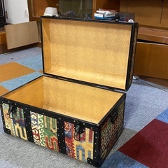 レトロな大容量収納ボックス ビンテージ インテリアの画像