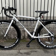 ＜整備・調整済＞美品車・DEEPER・ディーパー・ロードバイク・軽量アルミフレーム・21段変速  700×28C 2wayブレーキ・ホワイトの画像