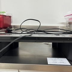 アイリスオーヤマ 2口 IHクッキングヒーター 工事不要 1400W 100V 脚付き ブラック IHK-W12SP-Bの画像