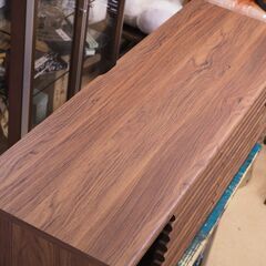 テレビ台　木製　幅118cm　大型テレビ対応　配達設置対応 AVボードの画像