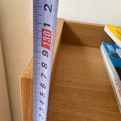 天然木の学習机と袖机と本棚セットの画像