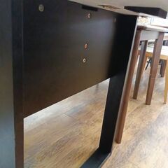 ★リユースのサカイ水戸店★ダイニングテーブルホワイトH70×D75×W94～120クリーニング済みMT5909の画像
