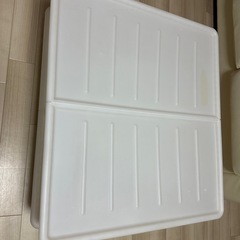 "引き渡し決定"IKEA DILLING 収納ケース 　ホワイト　透明　２個セットの画像