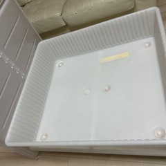 "引き渡し決定"IKEA DILLING 収納ケース 　ホワイト　透明　２個セットの画像