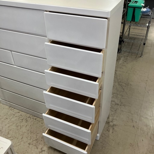 I2510-523 SANKOU 6段ハイチェストワイド　キズ汚れ有り