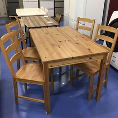 ★リユースのサカイ横浜南店★YM1552 IKEA ４人掛けダイニングセット ブラウン W118×D74×H74 クリーニング済みの画像