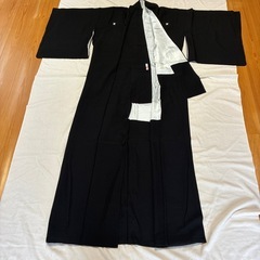 女性用紋付喪服　古代黄はぜ染　未使用品の画像