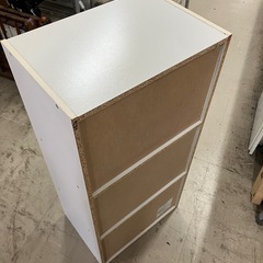 I2510-524 コーナン 3段カラーボックスR ※1段目奥に穴あき有り 中古の画像