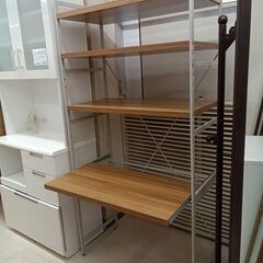 リユースのサカイ栃木店★ジモティ割あり★  収納棚 ライトブラウン W90×D45×H180 クリーニング済み TC11233の画像
