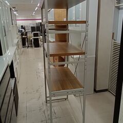 リユースのサカイ栃木店★ジモティ割あり★  収納棚 ライトブラウン W90×D45×H180 クリーニング済み TC11233の画像