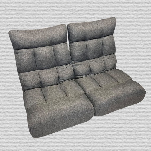 《ニトリ》つながるハイバックポケットコイル座椅子 ロダトール グレー 2脚