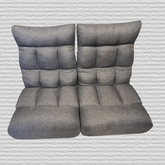 《ニトリ》つながるハイバックポケットコイル座椅子 ロダトール グレー 2脚の画像