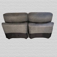 《ニトリ》つながるハイバックポケットコイル座椅子 ロダトール グレー 2脚の画像