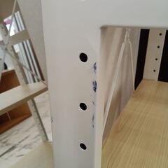 リユースのサカイ栃木店★ジモティ割あり★  ラック ベージュ×ホワイト W42×D29×H114 クリーニング済み TC11234の画像