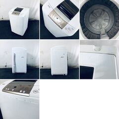 ID:sg220251 ハイアール Haier 洗濯機 一人暮らし 大きめ 中古 2017年製 全自動洗濯機 7.0kg ホワイト 送風 乾燥機能付き JW-K70M(W)  【リユース品：状態B】【送料無料】【設置費用無料】の画像