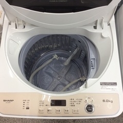 【ステンレス穴無し槽】6kg全自動洗濯機 SHARP ｼｬｰﾌﾟ　ES-GE6F-T 6kg 2022年製:ブラウンの画像