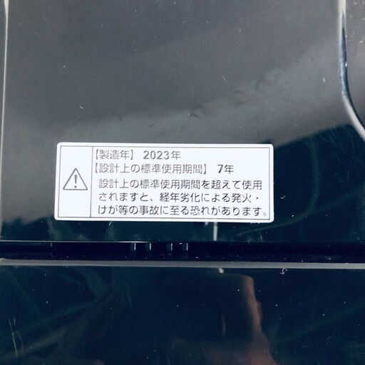 ID:sd25883 RORO 洗濯機 一人暮らし 中古 2023年製 全自動洗濯機 4.5kg ブラック 送風 乾燥機能付き YWM-T45LK  【リユース品：状態B】【送料無料】【設置費用無料】