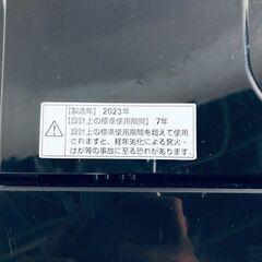 ID:sd25883 RORO 洗濯機 一人暮らし 中古 2023年製 全自動洗濯機 4.5kg ブラック 送風 乾燥機能付き YWM-T45LK  【リユース品：状態B】【送料無料】【設置費用無料】の画像